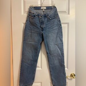 Abercrombie & Fitch Women's Straight Leg Blue Jeans - 26 Curve Love